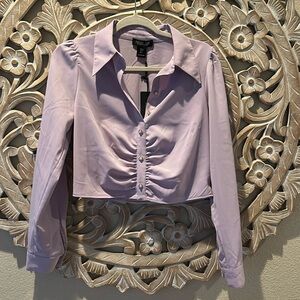Crop dressy blouse